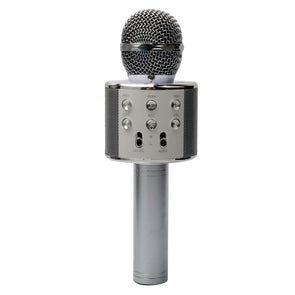 Laser Karaoke LED Microphone - Silver