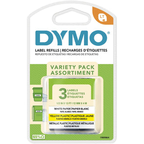 Dymo LetraTag Labeller Tape Variety Kit 3 Pack