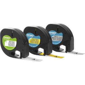 Dymo LetraTag Labeller Tape Variety Kit 3 Pack