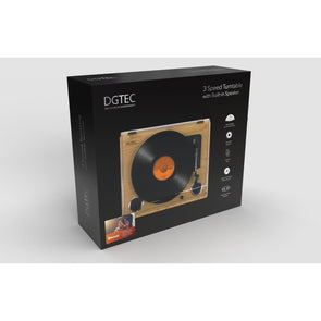 DGTEC Turntable With Built-in Speakers / RV-N120BA / 3 Speed Control