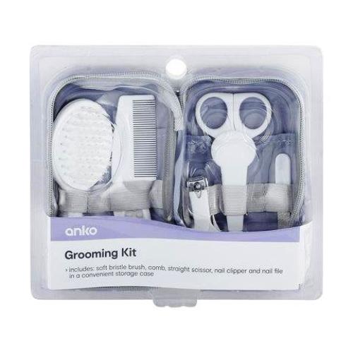 5 Piece Pet Grooming Kit - White & Grey