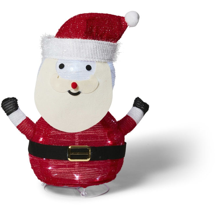 Mirabella Christmas Battery Operated Tinsel Santa Light