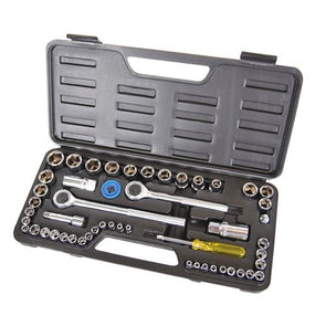 Supatool 1/4", 3/8" & 1/2" Drive Socket Set - 52 Piece/Perfect for Any DIY Application