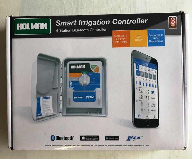 Holman 6 Station Bluetooth Smart Irrigation Controller - BTX6