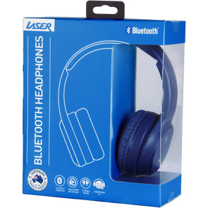 Laser Foldable Padded Hands-Free Headphones - Navy