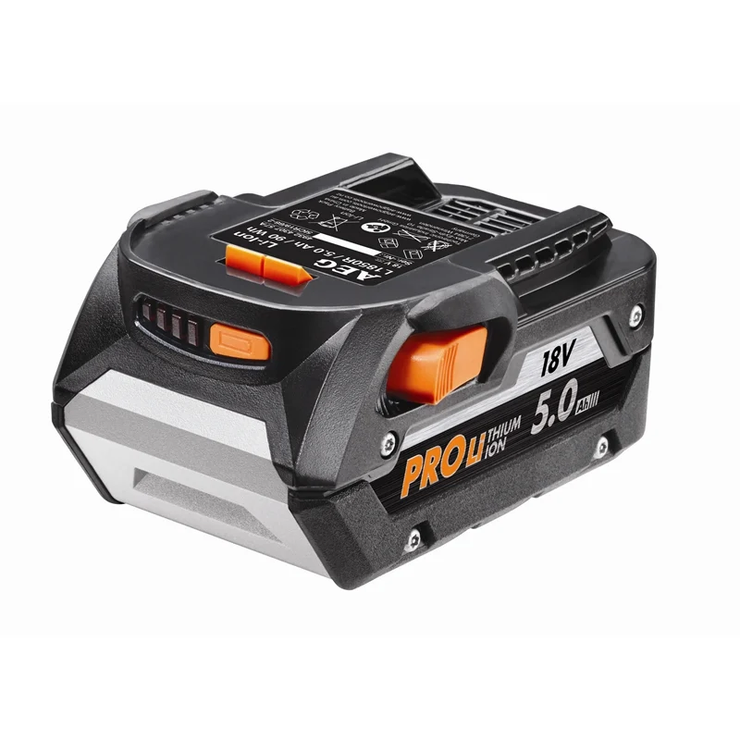 AEG 18V 2.5Ah Pro Lithium Battery - Orange/Black with Built in Fuel Gauge