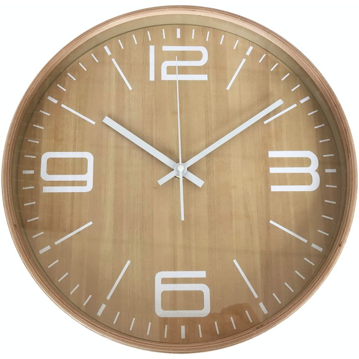 Home Interiors 31cm Timber Look Clock/Great Gift Idea