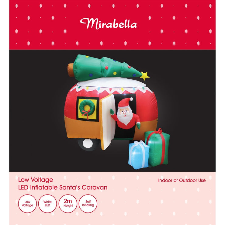 Mirabella Christmas Low Voltage Inflatable Santa's Caravan 2m