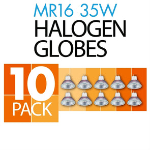 Arlec 35W 300lm Warm White Halogen Dimmable MR16 Globes - 10 Pack