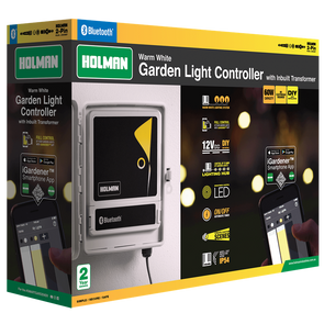 Holman Warm White Bluetooth Garden Light Controller with Inbuilt Transformer