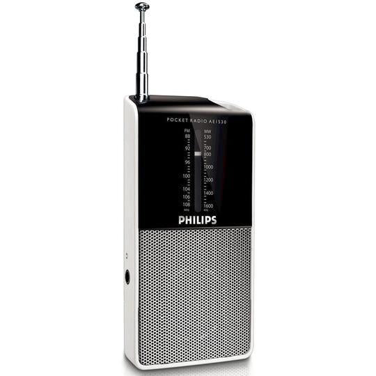 Philips Portable AM/FM Radio/ Headphone Jack/Battery Operated/ Built-in Speaker