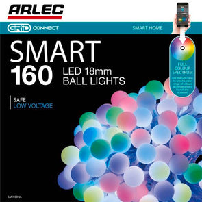 Arlec RGB Colour Changing LV Grid Connect Smart 160 LED Ball Lights