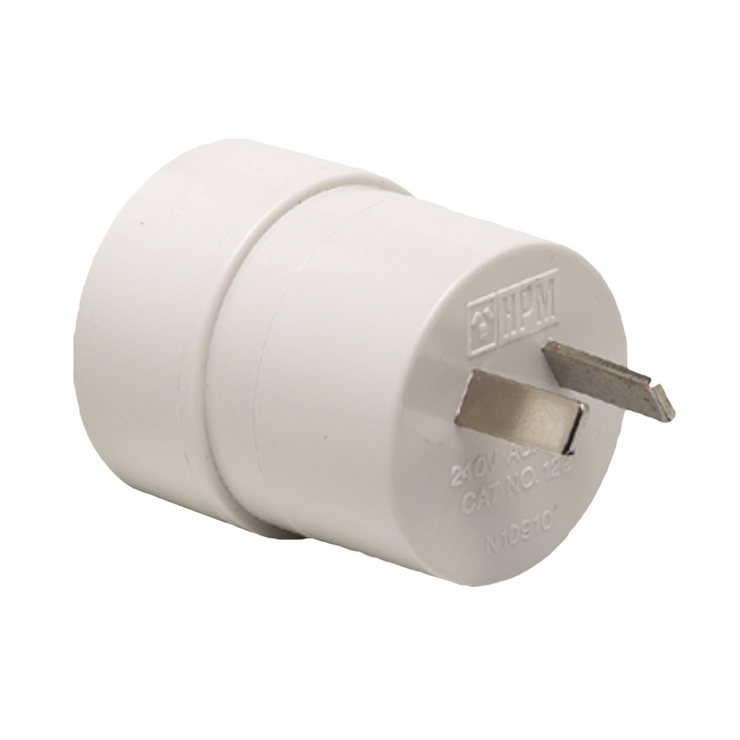 HPM Reverse Travel Adaptor - EU/US to AU / White