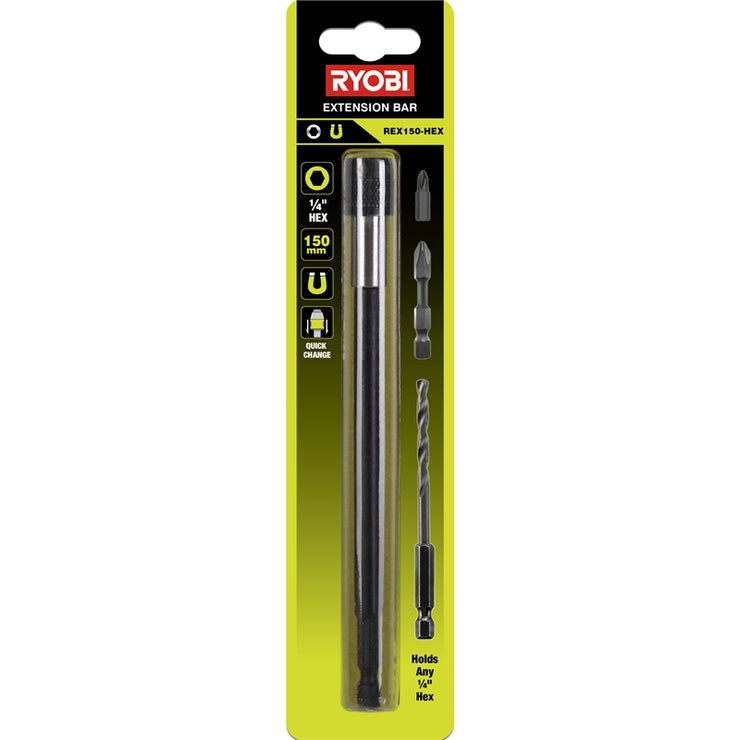 Ryobi 150mm 1/4" Hex Drill Extension Bar / Quick Change Function