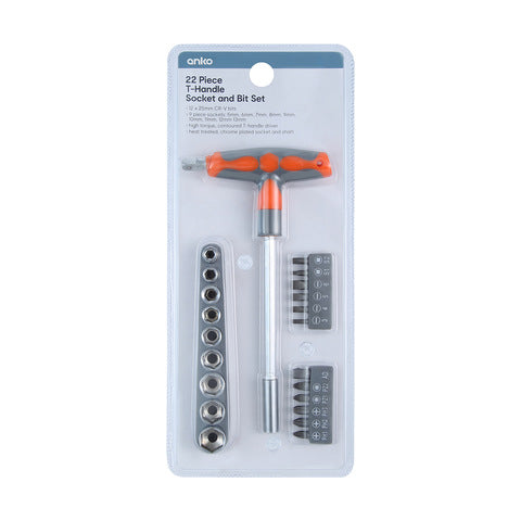 Anko 22-Piece T Handle Socket and Bit Set – TheITmart