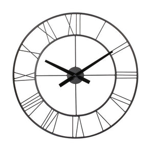 Anko Large Metal Clock / Black / For Indoor Use