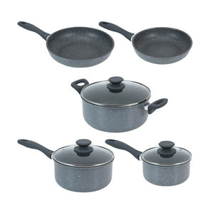 Anko 5 Piece Cookware Set - Stone Grey