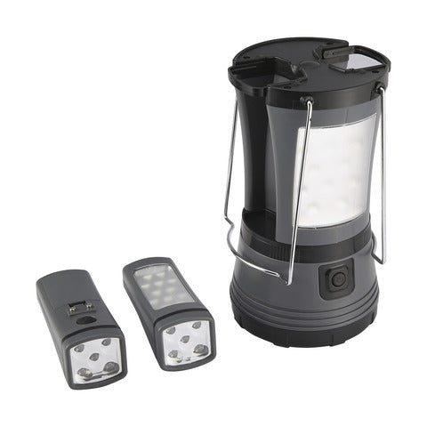 LED Lantern with 2 Torches / Black