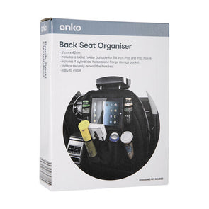 Anko Back Seat Organiser / Black