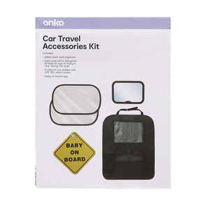 Anko Car Travel Accessories Kit / Black