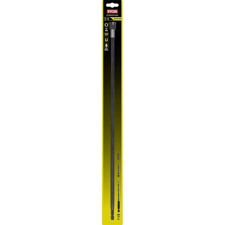 Ryobi 450mm 1/4" Hex Drill Extension Bar / Quick Change Function