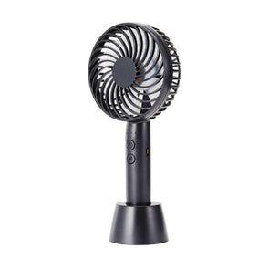 Anko 10cm Rechargeable Handheld Fan - Black / 5 Speed Settings / 4-6 Hours Run Time