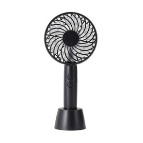 Anko 10cm Rechargeable Handheld Fan - Black / 5 Speed Settings / 4-6 Hours Run Time