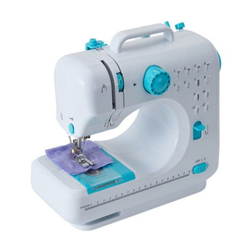 Multi-Function Sewing Machine/Adjustable Speed - White & Blue