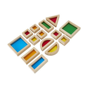 Anko 14 Piece Wooden Light and Colour Blocks / Suitable for ages: 2+ years