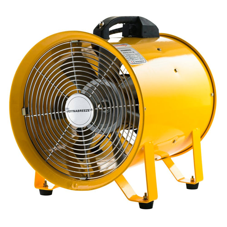 Dynabreeze 200mm Yellow Extraction Fan/Suitable for ventilating workshops Small Areas