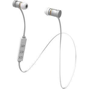 Laser Wireless Sports Earphones -White/Ideal for Gym Use & Running