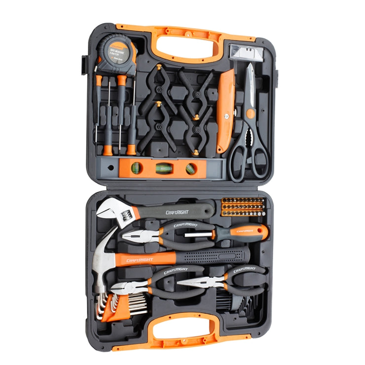 Craftright 75 Piece Carry Case Portable Tool Kit / Carbon Steel