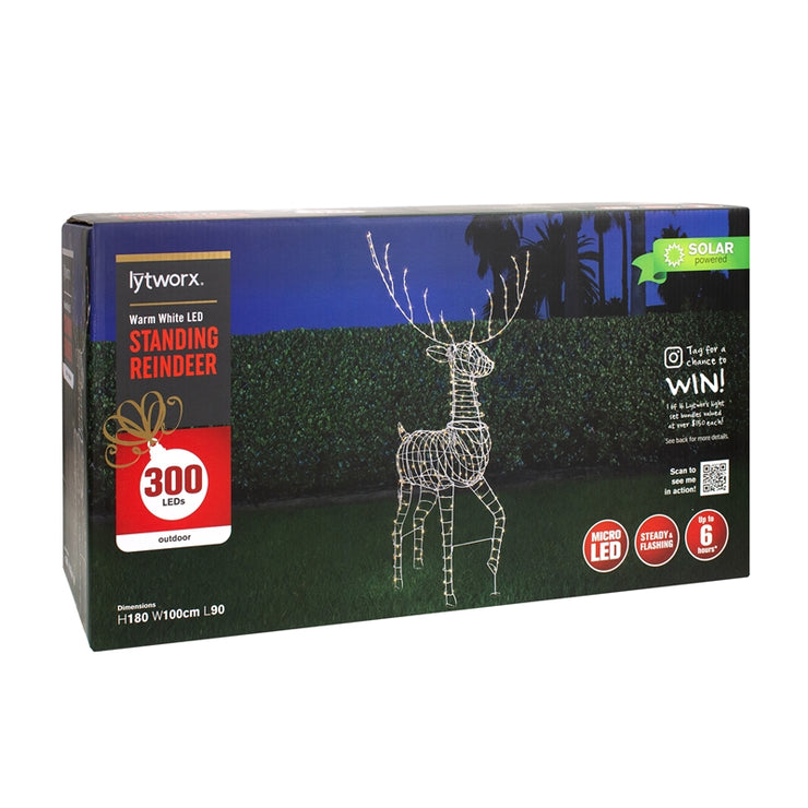 Lytworx 150cm LED Solar Standing Reindeer