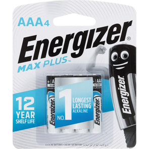 Energizer AAA Max Plus Batteries 4 Pack