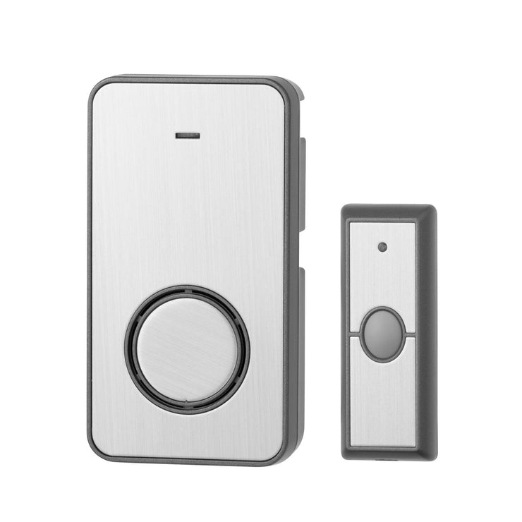 Arlec Brushed Metal Plug-In Wireless Door Chime - DC693