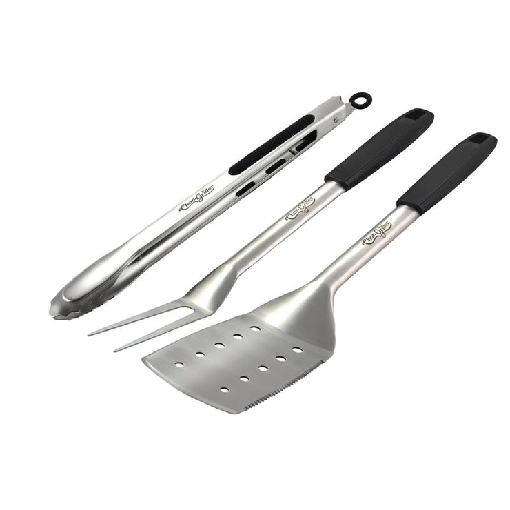 Char-Griller 3 Piece Tool Set / Hang Loop/ Heat Resistant Handles