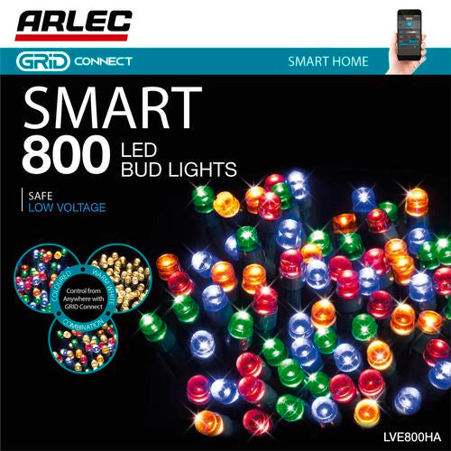 Arlec Smart 800 LED Bud Lights With Grid Connect / App Controlled