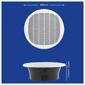 Deta 250mm Energy Efficient DE250 DC Exhaust Fan - White