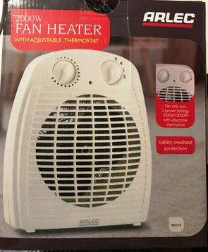 Arlec 2000W Fan Heater With Adjustable Thermostat