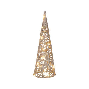 Arlec 30cm Gold Glitter Battery Operated Christmas Tree