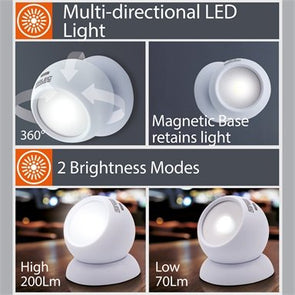 Arlec Round Directional LED Night Light - 2 Pack/360 Degree Rotational