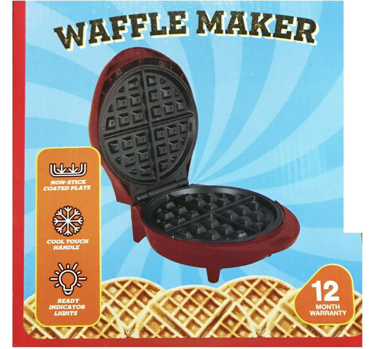 Prinetti Waffle Maker Non-Stick Coated Plate/Cool Touch Handle/Ready Indicator - TheITmart