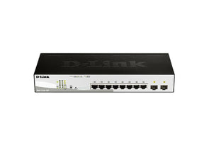 D-Link 10-Port Gigabit Smart Managed PoE Switch with 8 PoE RJ45 and 2 SFP Ports - TheITmart