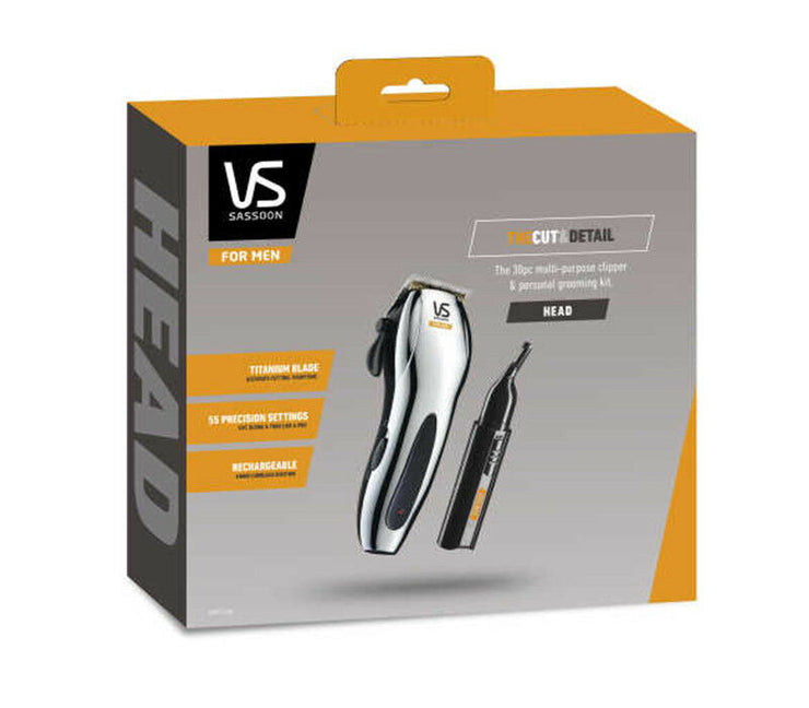 VS for Men Cut & Detail Grooming Kit/55 Precision Settings/30 Peice Kit/60Min - TheITmart