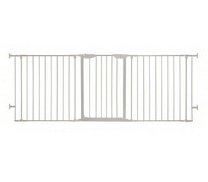 Dreambaby Newport Adapta-Gate/3 Panelled Gate/Both Way Swing/Easy Latch - White - TheITmart