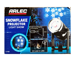 Arlec Snowflake Projector Light Show/LED/IP44 Rated/Speed Control/Low Voltage - TheITmart