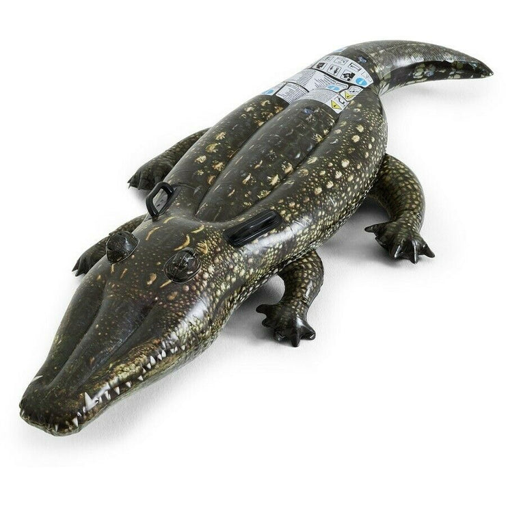 Intex Realistic Gator Ride On Inflatable Multiple Little Riders/Vinyl Pool Ride - TheITmart