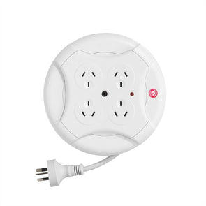 Arlec 4 Outlet Surge Protect Powerboard Power Disc/Overload Protection/2400w/10A - TheITmart