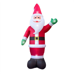 Giant 6m Inflatable Greeting Santa/Indoor/Outdoor Christmas Decoration 16 LEDs - TheITmart