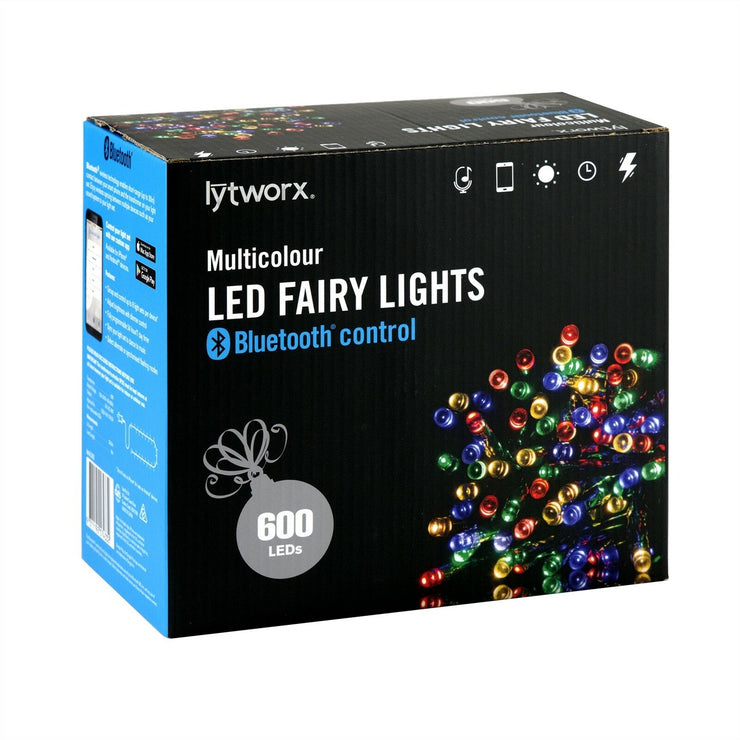 30m Lit LED Fairy Lights with Bluetooth Control 600 Pack - Multi-colour Xmas LED - TheITmart